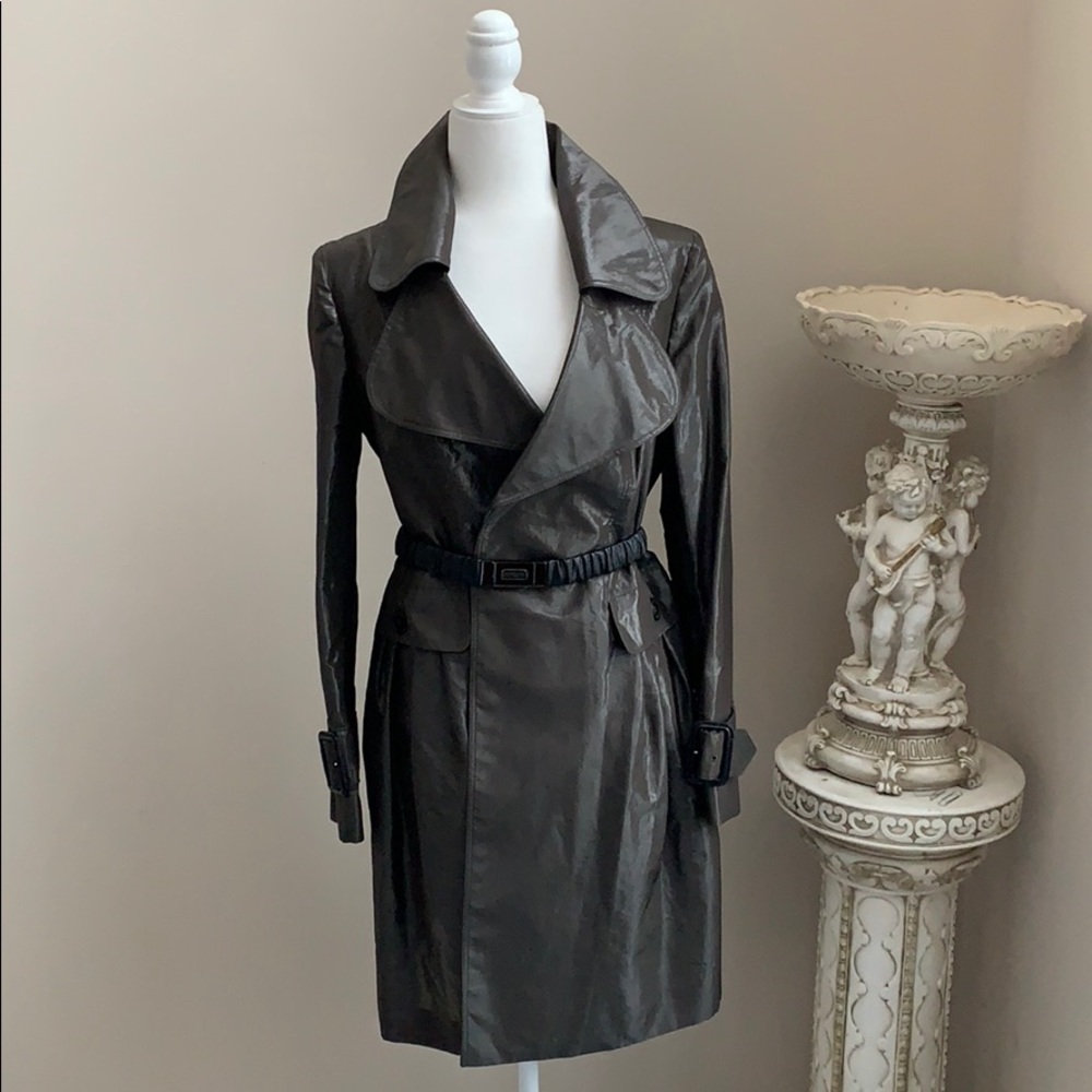 burberry silk trench coat